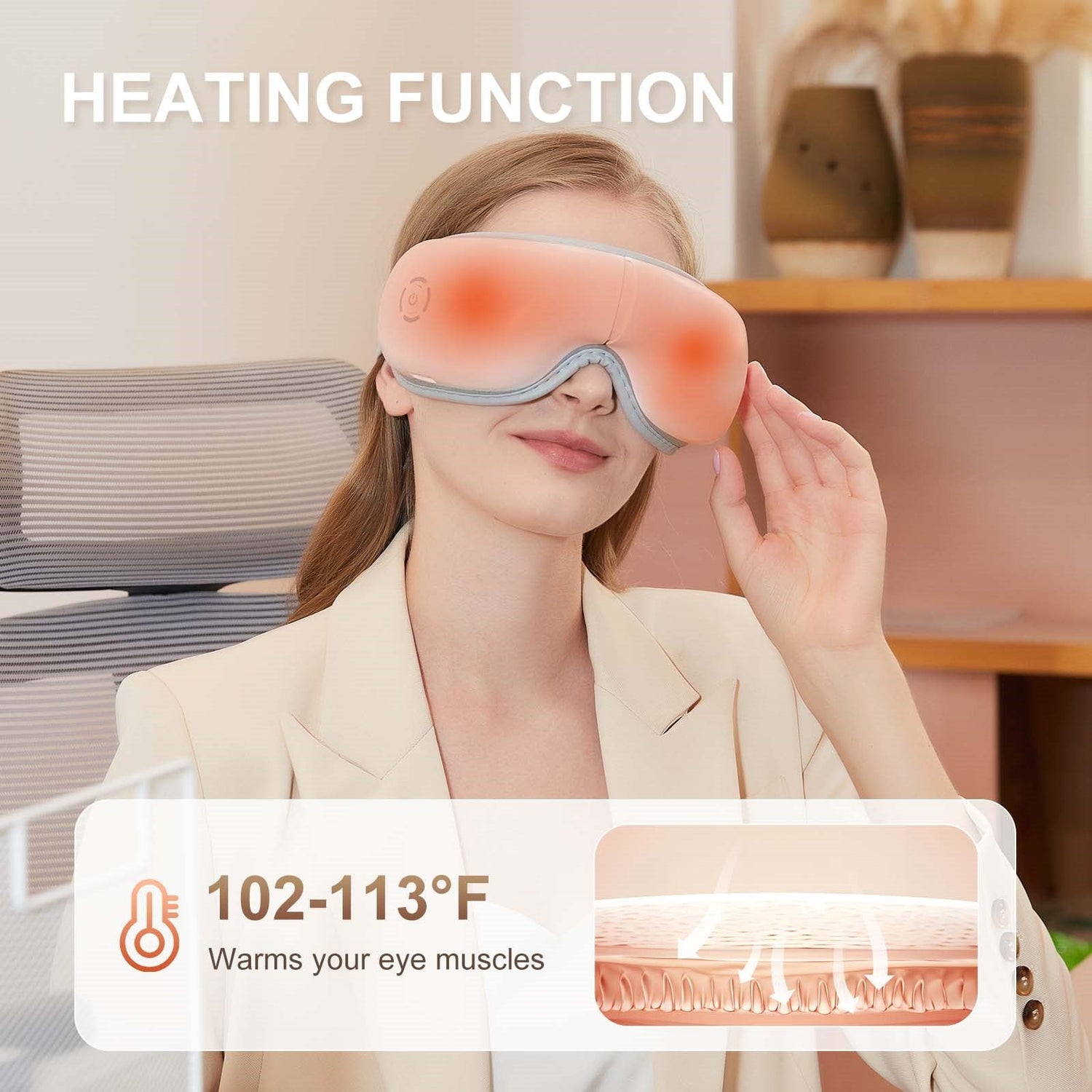 LINGTENG Heated Eye Massager – Ultimate Relaxation for Tired Eyes