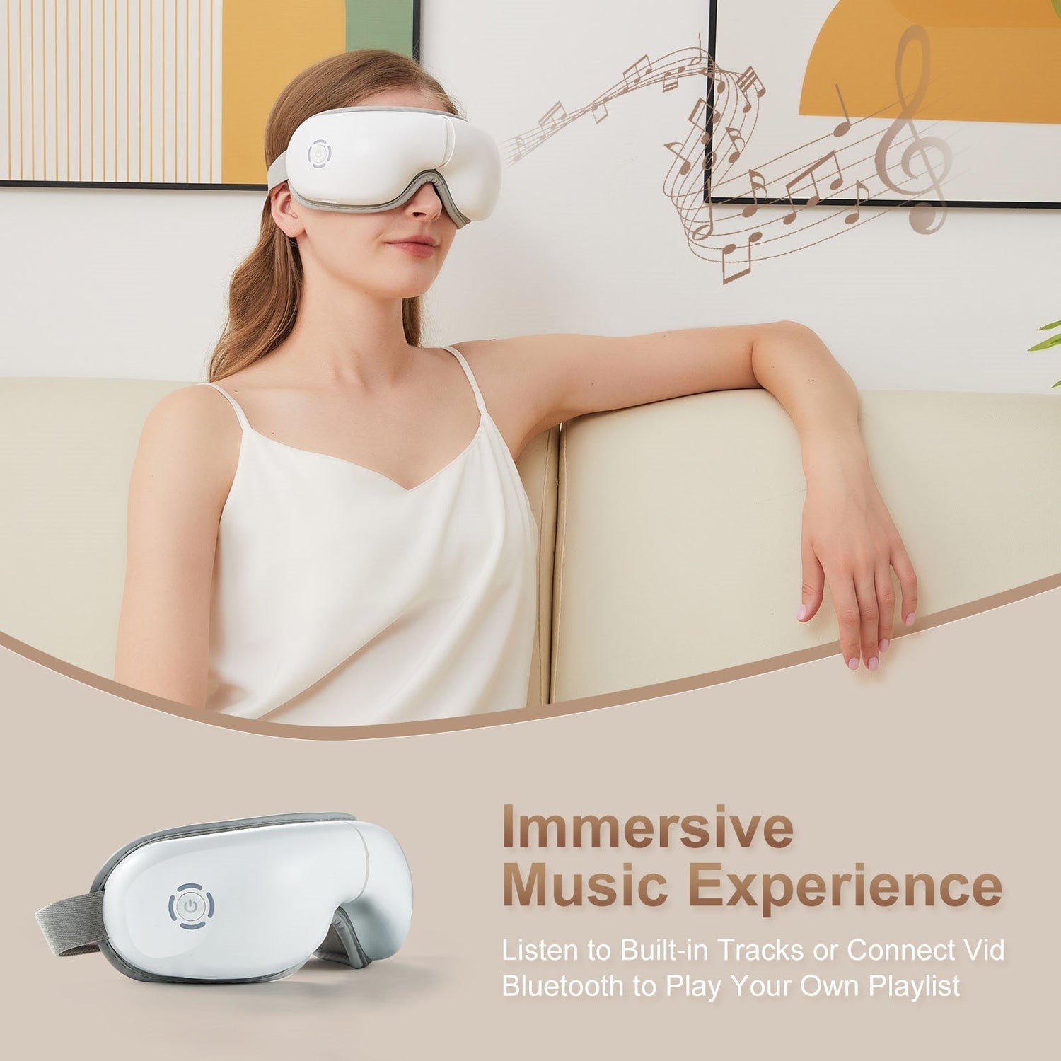 Heated Eye Massager with Bluetooth & 5 Modes