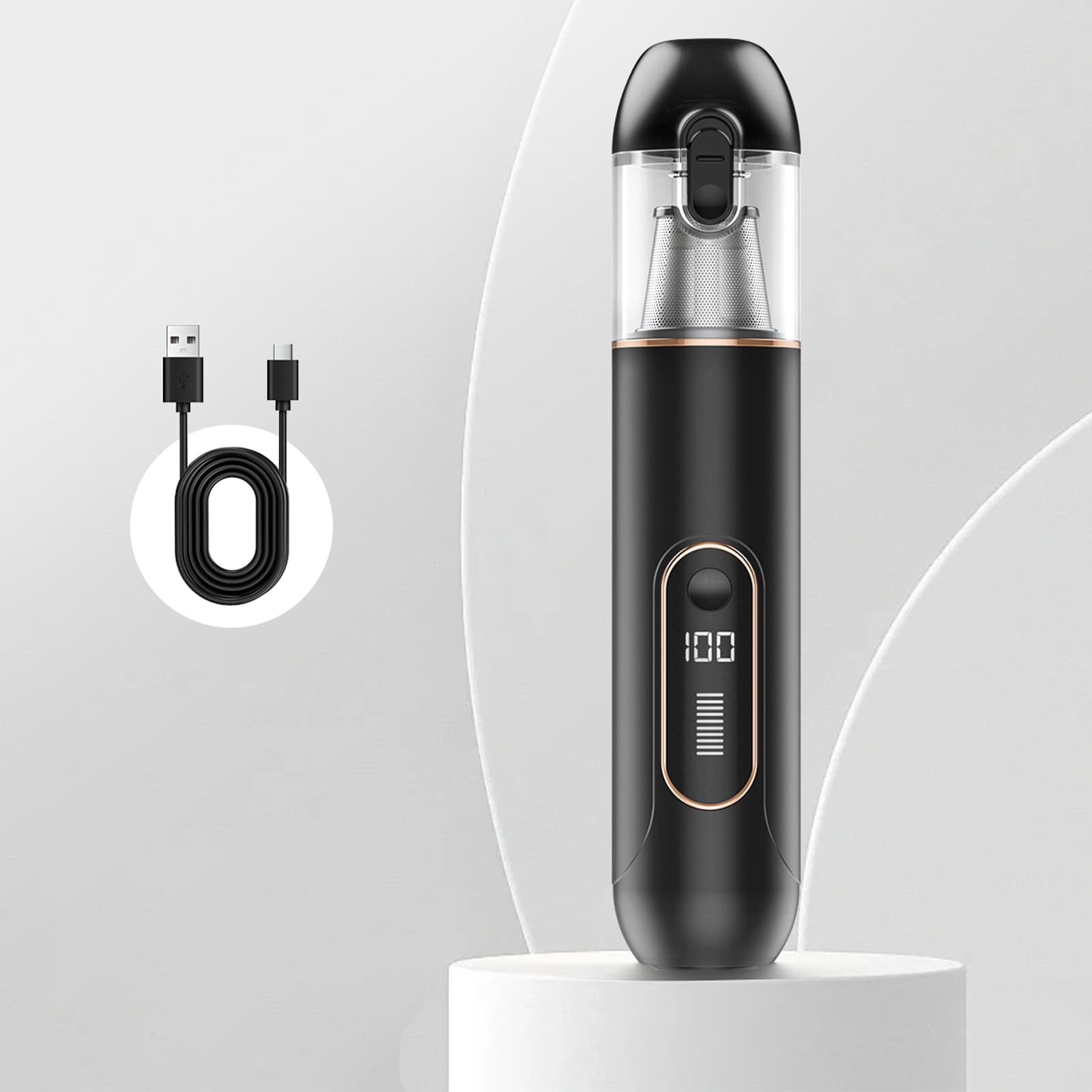 Cordless Car Vacuum Cleaner, Rechargeable Handheld Vacuum with 20000Pa Suction, HEPA Filter for Pet Hair and Dust, Portable for Car Interior and Home Use