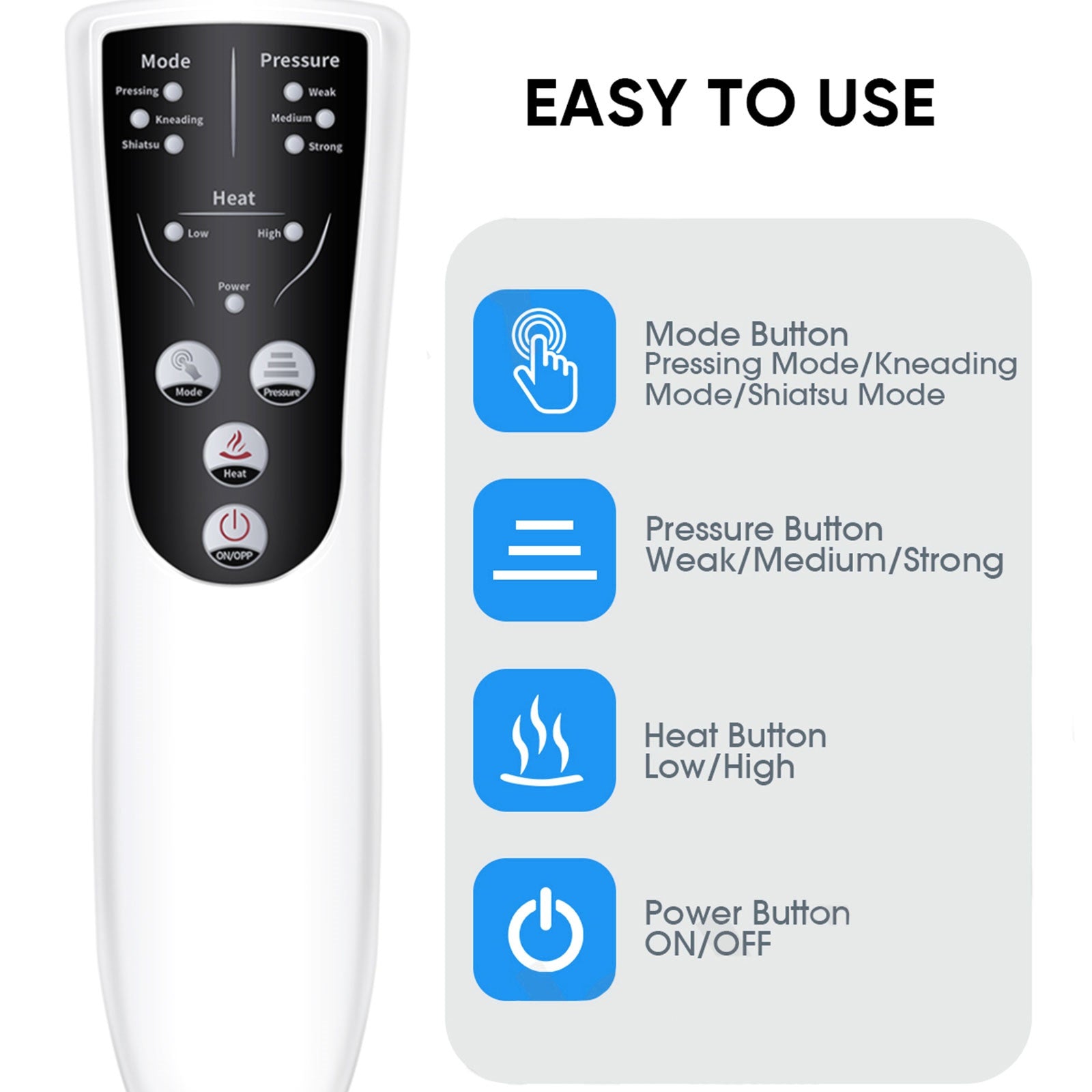 Air Compression Leg Massager with Heat, Leg Massager Simulates Kneading and Stroking of Tissues by Using an Inflatable Garment