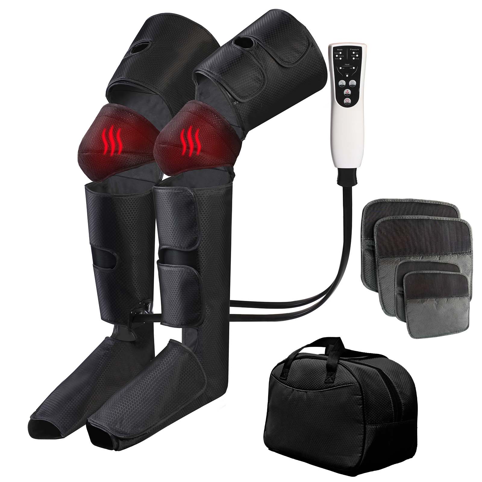 Leg Massager for Knee Heat, Thigh Massager and Calf Massager, Handheld Controller 3 Intensities 3 Modes (with 4 Extensions)